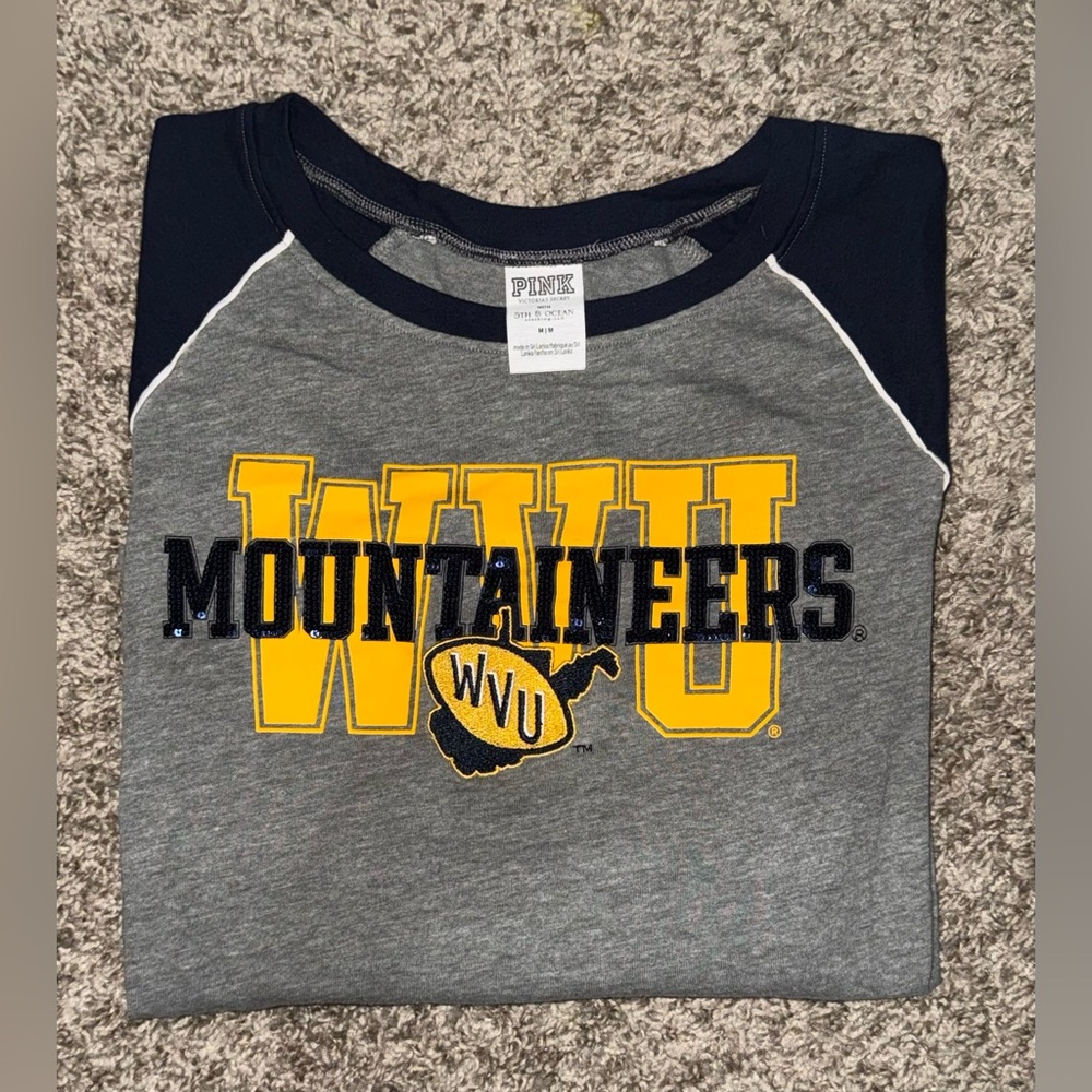 PINK Victoria Secret West Virginia University Collegiate Collection long sleeve